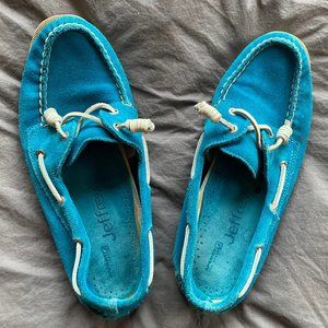 Sperry for Jeffrey Rare Turquoise Suede Boat Shoes